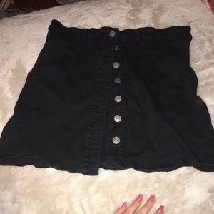 Black button up skirt